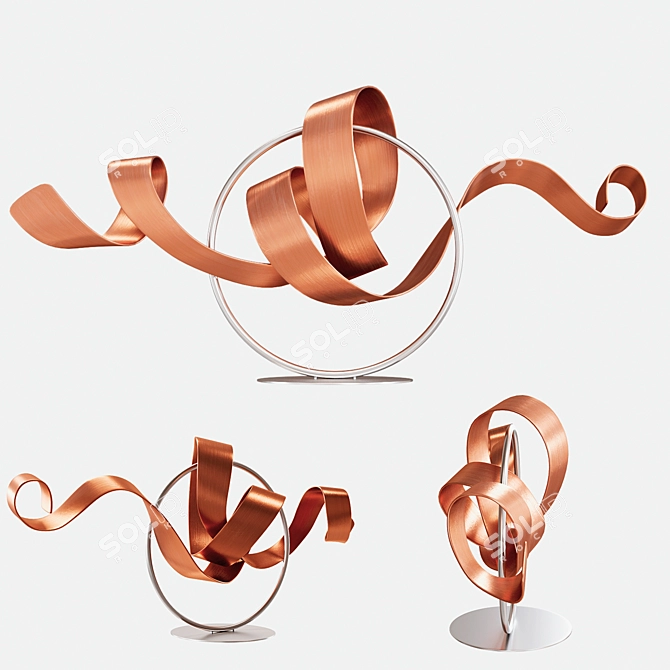 Modern Sculpture Art Piece 3D model image 1