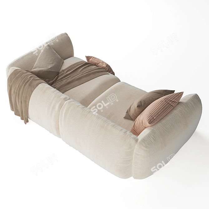 Scandinavian Style 2 Seater Sofa 3D model image 3