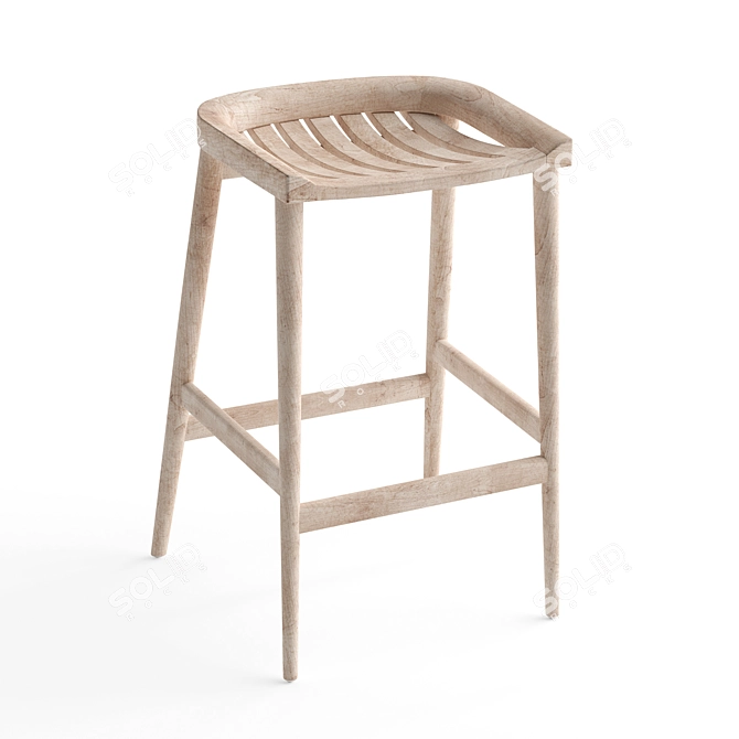 Uniqwa Tarkuli Natural Barstool 3D model image 1