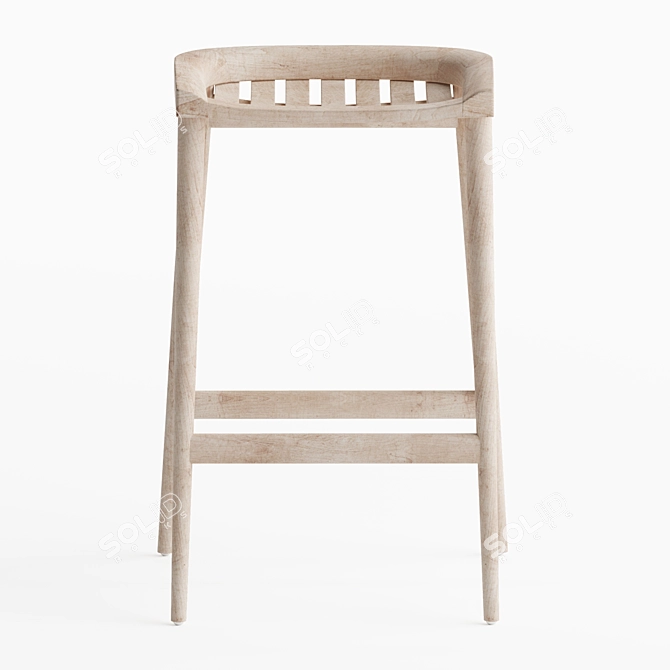 Uniqwa Tarkuli Natural Barstool 3D model image 2