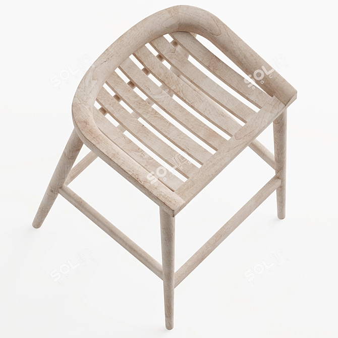 Uniqwa Tarkuli Natural Barstool 3D model image 3