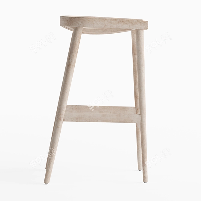 Uniqwa Tarkuli Natural Barstool 3D model image 5