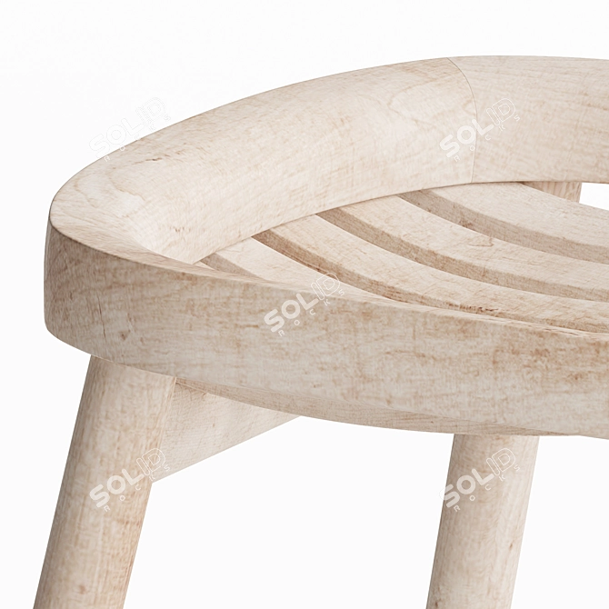 Uniqwa Tarkuli Natural Barstool 3D model image 6