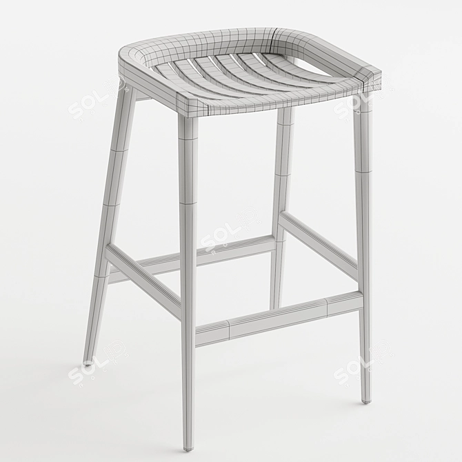 Uniqwa Tarkuli Natural Barstool 3D model image 7