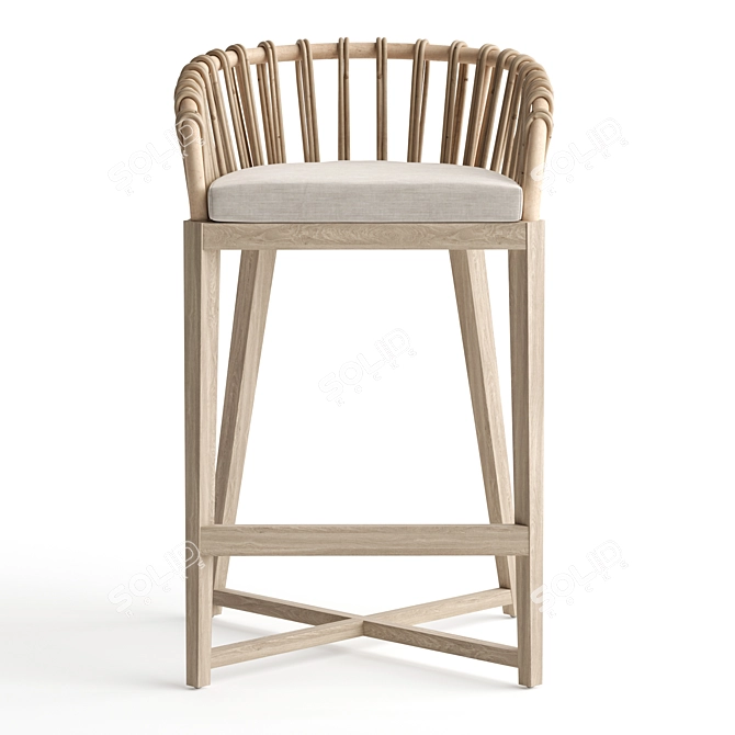 Natural Malawi Tub Barchair Uniqwa 3D model image 2