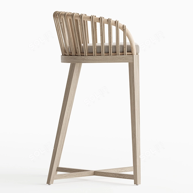 Natural Malawi Tub Barchair Uniqwa 3D model image 3