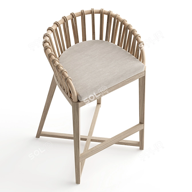 Natural Malawi Tub Barchair Uniqwa 3D model image 4