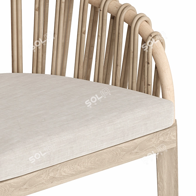 Natural Malawi Tub Barchair Uniqwa 3D model image 6