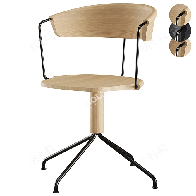 Modern UNCINO A Chair by Mattiazzi 3D model image 1