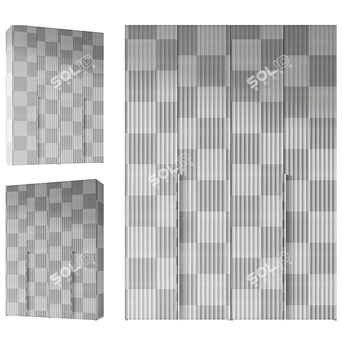 Modern Entryway Furniture Composition 3D model image 5