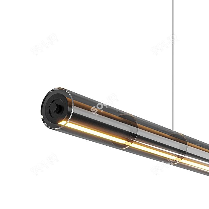 Brass Black Pendant Light, DALI-Compatible 3D model image 2