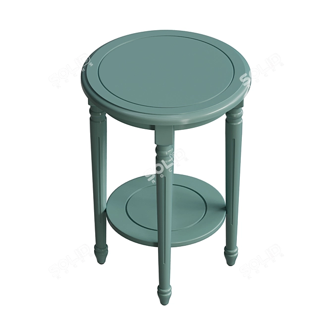 Two-tiered Eucalyptus Green Coffee Table 3D model image 2