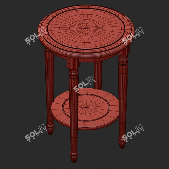 Two-tiered Eucalyptus Green Coffee Table 3D model image 3