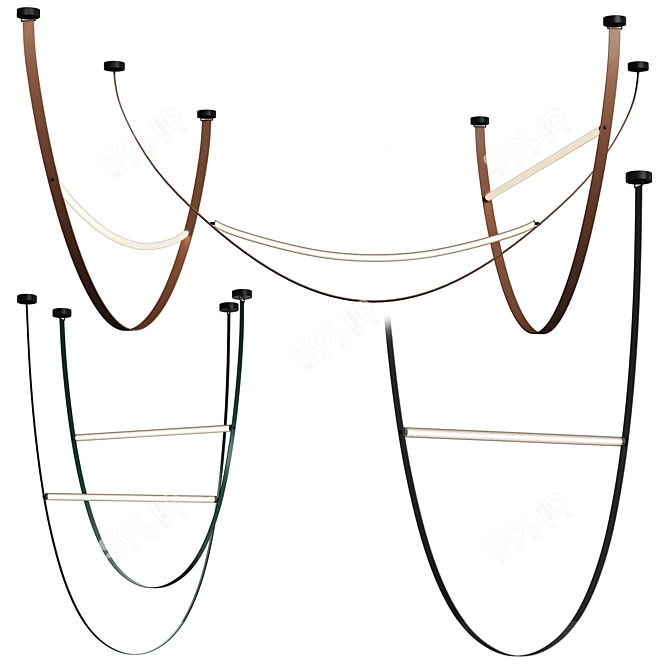 Sleek Wireline Lighting Collection 3D model image 1