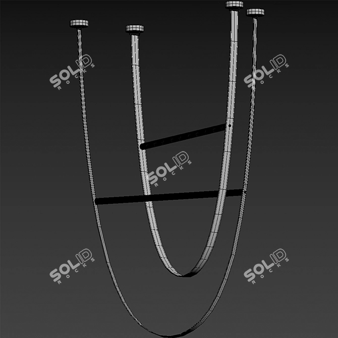 Sleek Wireline Lighting Collection 3D model image 6
