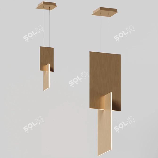 Sculptural LED Pendant Light 3D model image 2