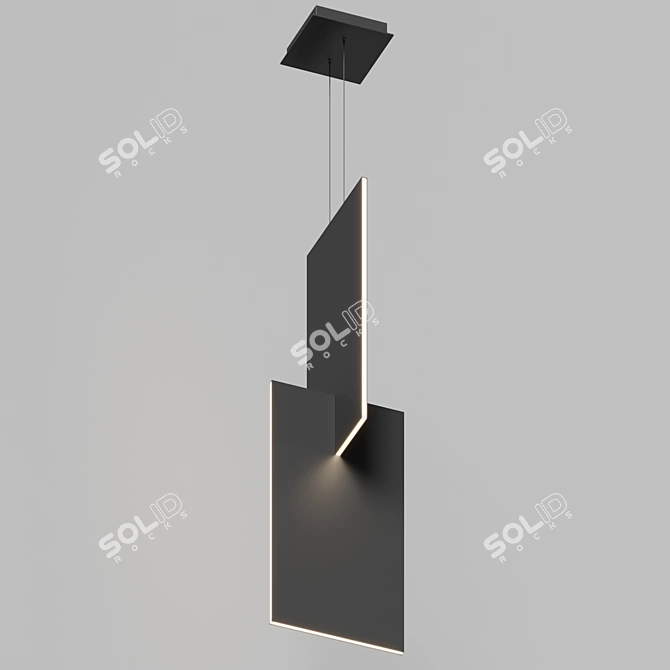 Sculptural LED Pendant Light 3D model image 3