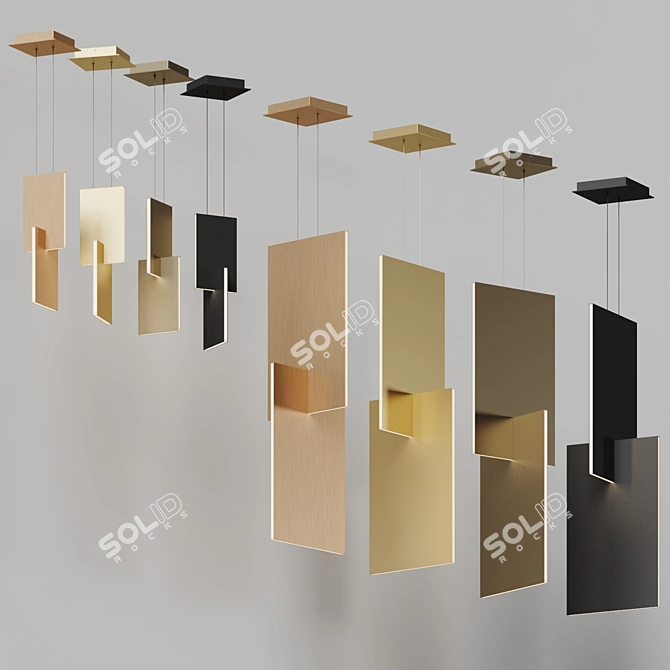 Sculptural LED Pendant Light 3D model image 4