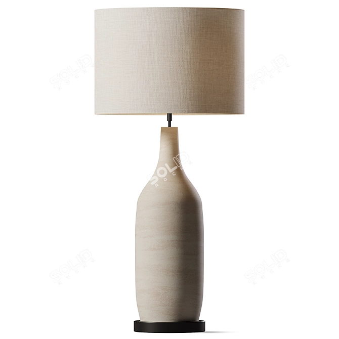 Elegant Noelle Tall Table Lamp 3D model image 1