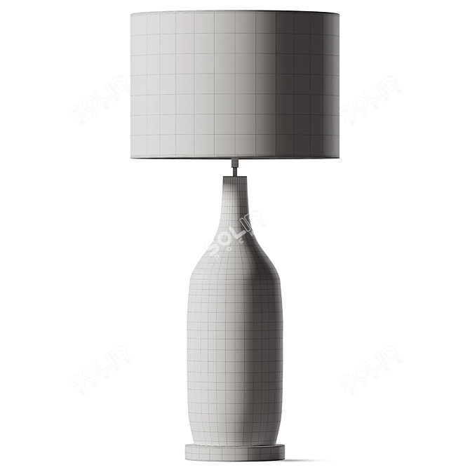 Elegant Noelle Tall Table Lamp 3D model image 2