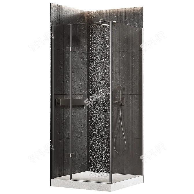 Corner Shower Enclosure 90x90 cm 3D model image 6