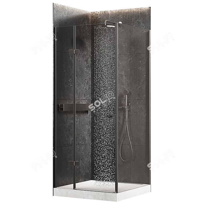 Corner Shower Enclosure 90x90 cm 3D model image 8