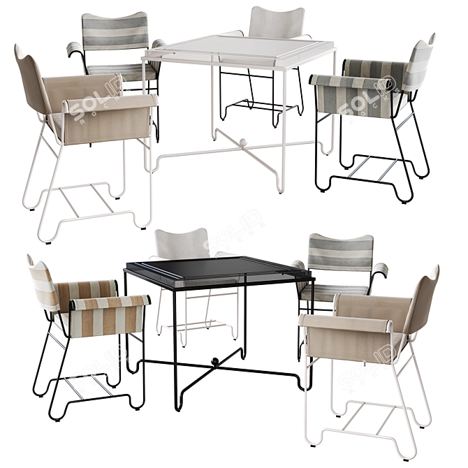 Tropical Outdoor Dining Set by GUBI 3D model image 2