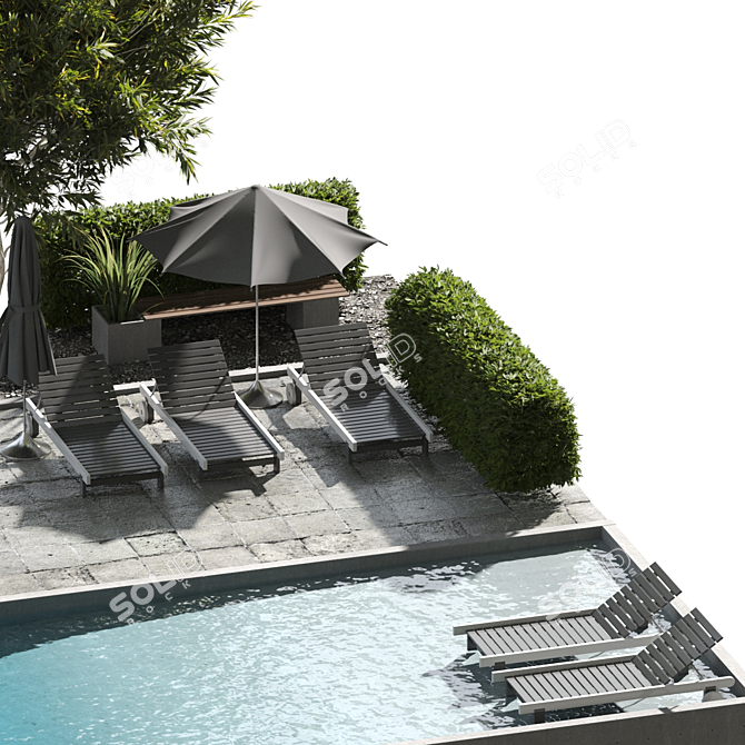 Charming Town Square 3D Render 3D model image 2