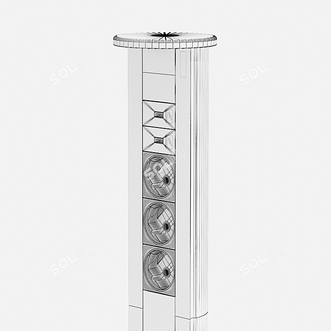 Mobile Power Outlet Module EVOline 3D model image 4