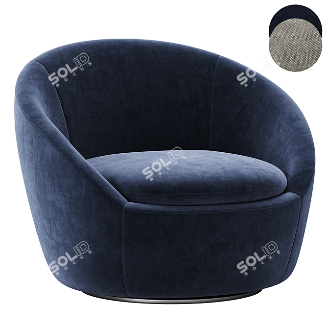 Cozy Swivel Chair: Modern Armchair 3D model image 2