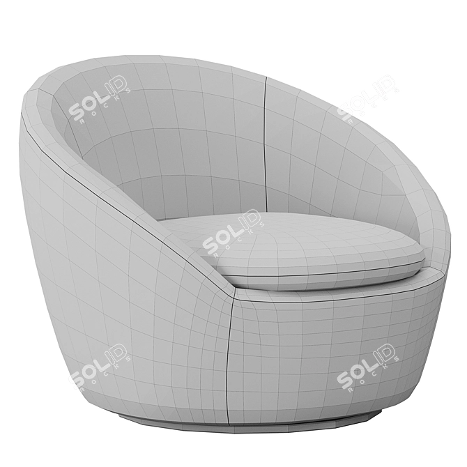 Cozy Swivel Chair: Modern Armchair 3D model image 5