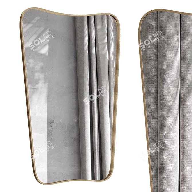 EthnikLiving Mirror Set - Gold & Black 3D model image 3