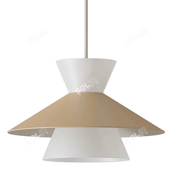 Modern Bennett Pendant Light Fixture 3D model image 2