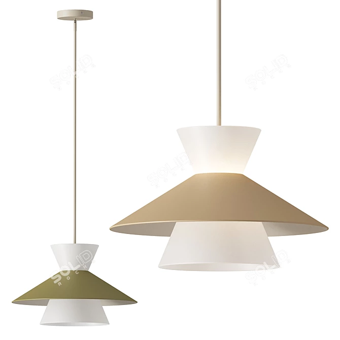 Modern Bennett Pendant Light Fixture 3D model image 3