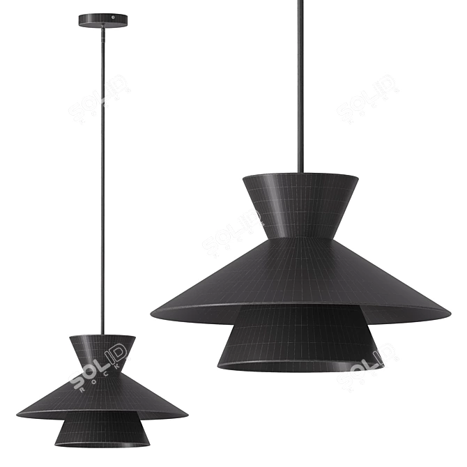 Modern Bennett Pendant Light Fixture 3D model image 4