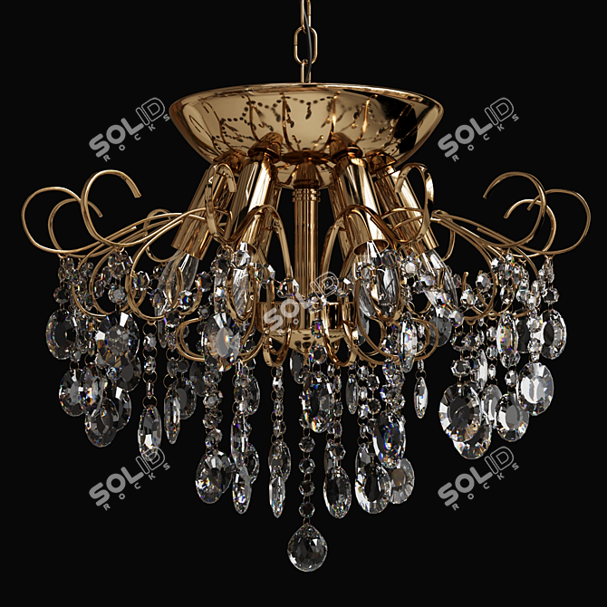 Crystal Sparkle Chandelier SL846 3D model image 1