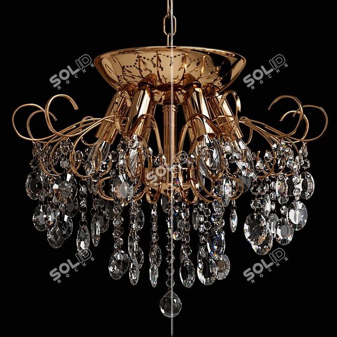 Crystal Sparkle Chandelier SL846 3D model image 2