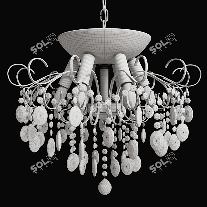 Crystal Sparkle Chandelier SL846 3D model image 3