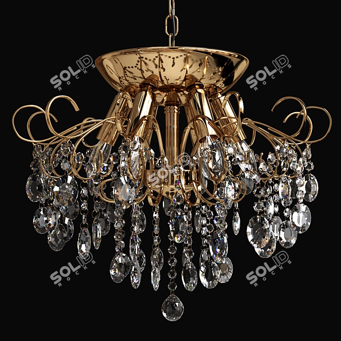 Crystal Sparkle Chandelier SL846 3D model image 4