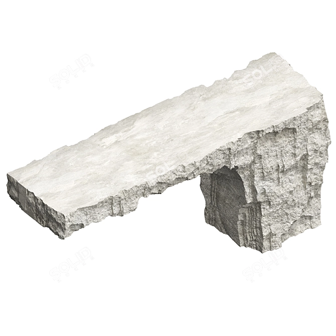 Custom Stone Bar Table Set 3D model image 2