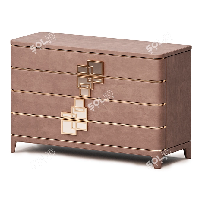 Elegant Dongiovanni Chest Drawers 3D model image 1