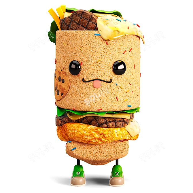 Cute 3D Model with PBRTextures 3D model image 2