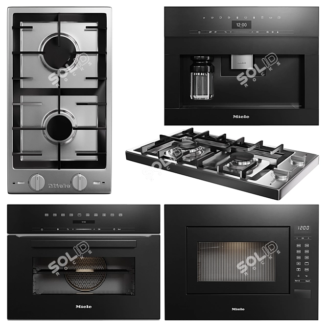 Miele Kitchen Appliance Collection 3D model image 1