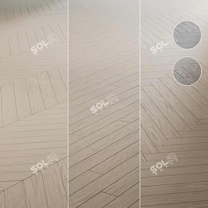 Modular Parquet Boards in 3 Finishes 3D model image 1