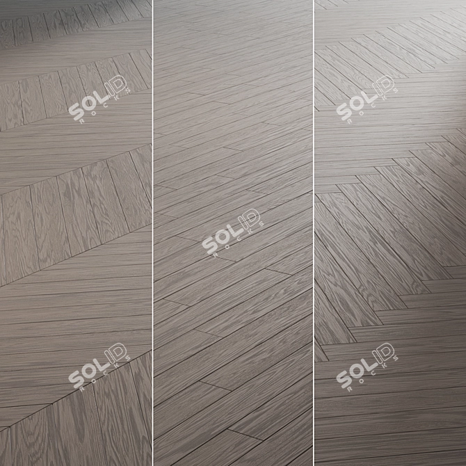 Modular Parquet Boards in 3 Finishes 3D model image 2