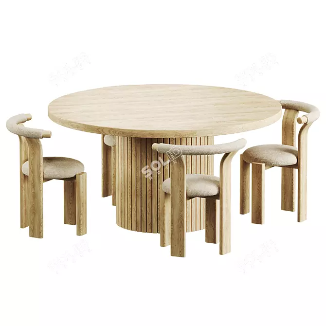 Modern Dining Set Soho Home 3D model image 2