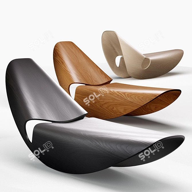 Cowrie Rocker Chaise Lounge Cabinet 3D model image 2