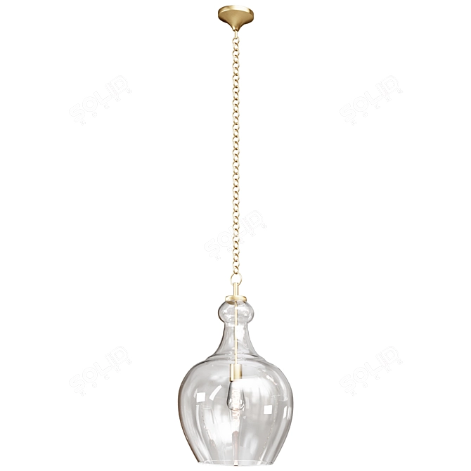 Flynn Recycled Glass Pendant Light 3D model image 3