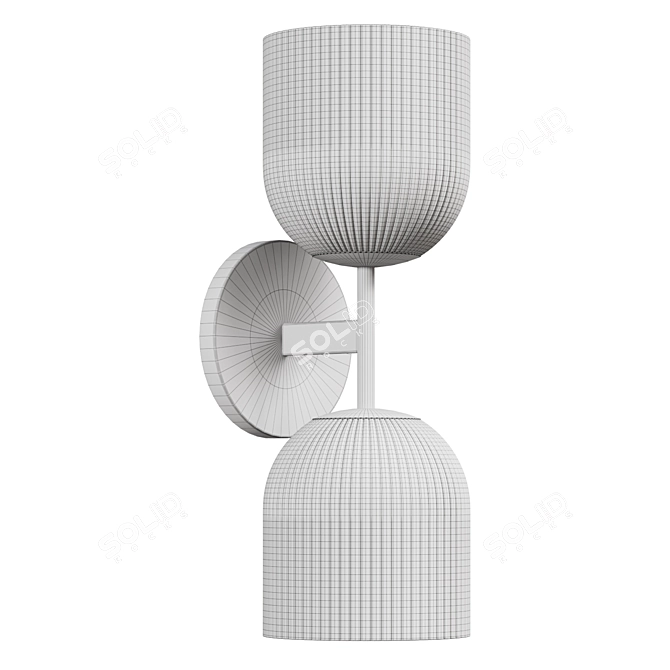 Elegant Cooper Double Sconce 3D model image 2