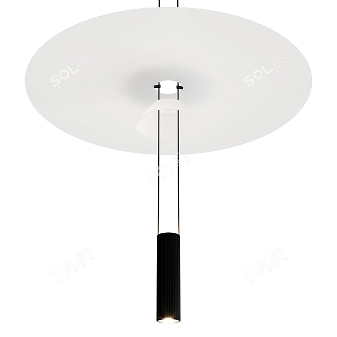 Sleek LED Pendant Lighting Fixture 3D model image 1